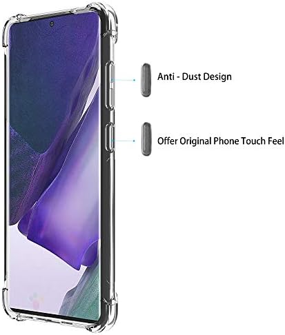 Migeec For Samsung Galaxy Note 20 Ultra Case - Crystal Clear Hybrid Material Covers Air Cushion Gel Bumper Technology Full Protection Phone for Samsung Galaxy Note 20 Ultra