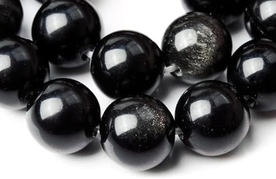 Zenkeeper About 180 Pcs Black Obsidian Beads for Jewelry Making 4 MM Black Obsidian Gemstones Loose Stone Beads - Image 3