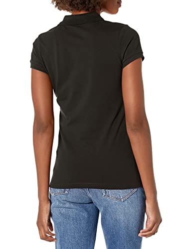 Nautica Juniors Uniform Short Sleeve Pique Polo, Black, 7/9 #TOP2