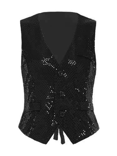 Blusa fiestas en clubes con brillo chaleco mujer sin mangas fluido