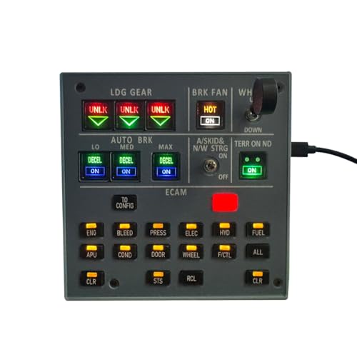 Image of YounggDiy Flight Simulator Control Panel Kit, Home Cockpit A103 Landing Gear Indicator Integrated Panel Compatible with Windows Games, Supports Major Airplane Models