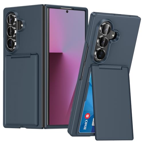 Coque Z Fold 7 bleu avec support pour libérer vos mains au quotidien