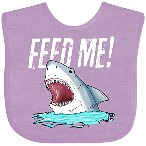 inktastic Feed Me with Shark Head Baby Bib