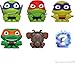 Teenage Mutant Ninja Turtles TMNT Blind Box Party Favors - Bundle with 4 Mash'Ems Blind Ball Mini Figures Mystery Toys Plus Stickers, More | TMNT Figurines for Kids, Boys, Girls