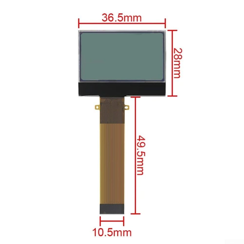 Tachimetro LCD e Contaore con Display per Volvo e Penta - 36,5x28mm Nero Sostitutivo con OEM G1065601G(R)-FP