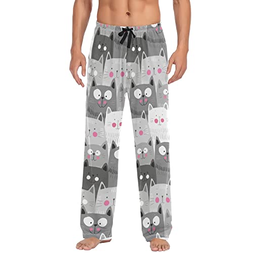 Camouflage Anchor Pajama Pants for Men With Pockets and Drawstring - Lounge Bottoms, Sleep PJ