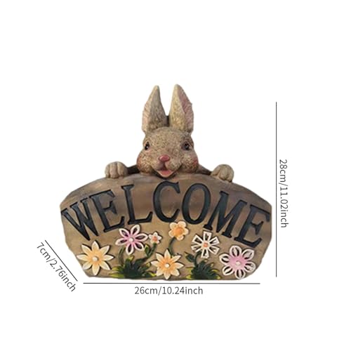 Statue de Bienvenue extérieure en résine décorative pour maison de ferme rustique - 4