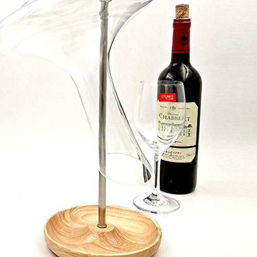 UPKOCH Decantador de vinho para secagem em madeira Decantador de secagem Rack com bandeja para banca