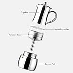 MYYINGELE Espresso Maker, Moka Pot Made of Stainless Steel with Safety Valve, Makes 4 Cups of Espresso, Classic Cafe Maker, Suitable for Induction Hobs - Image 3