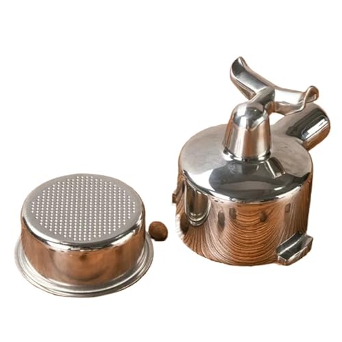 2-otworowy filtr do kawy ze stali nierdzewnej 51 mm, kompatybilny z ekspresem do kawy Delonghi ECO310, z podwójnym uchwytem i filtrem do kawy (51 mm - DeLonghi-C2)