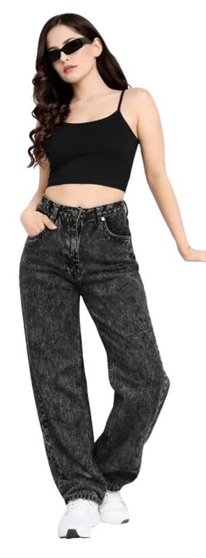 Image of Rajeev Enterprise' Straight Fit Jeans for Women and Girls Easy Button Closure Perfect Daily Outfit