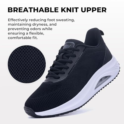 Image of SURRAY Women's Wide Width Walking Shoes - Plantar Fasciitis Arch Support Orthotic Sneakers, Comfortable Tennis Shoes for Casual Gym Workout US Size 6-11