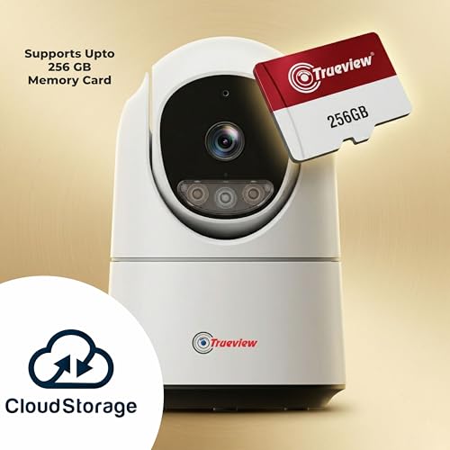 Image of Trueview 3MP Wi-Fi ATC Robot Camera | BIS-ER (STQC Certified) WiFi CCTV Camera | All Time Color Night Vision | Pan Tilt | Smart Tracking | 2-Way Audio | Memory Card & Cloud | Alexa | T18296S