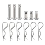 LifCratms 12Pcs 304 Stainless Steel M3 X 65, M8 Clevis and Hitch Pin Assortment Kit, Single Hole Clevis Pin, Cotter, Hairpin Fasteners