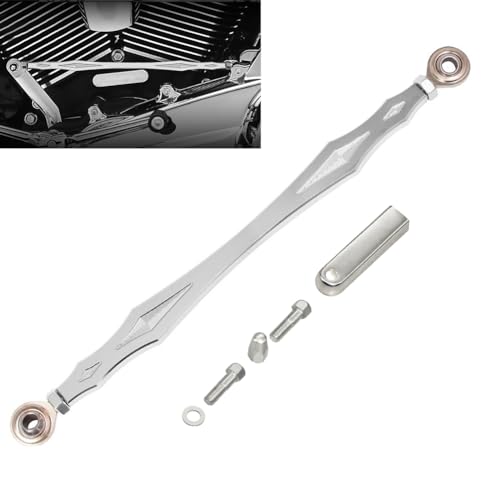 Materiale: realizzato in alluminio billet di alta qualità e rivestito in cromo. Le estremità dell'asta in acciaio inossidabile offrono la massima resistenza alla ruggine. Vesti molto bene il lato sinistro del motore della tua moto.