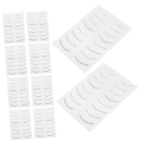 PartyKindom Lashes Set 10 Sheets Lower Eyelash Stickers Fake Eyelash Decal Easy Application Makeup Stickers