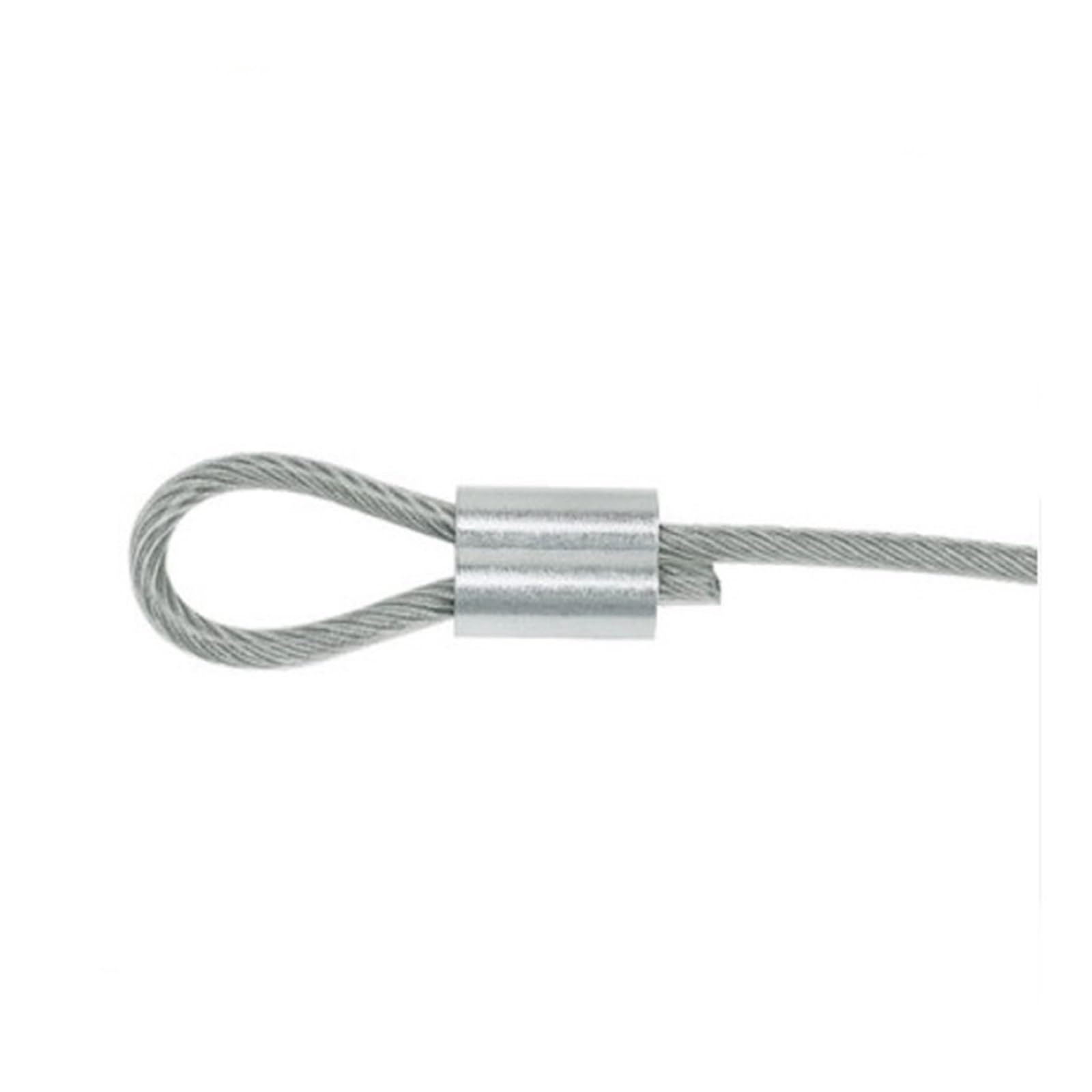 Clip con manicotto a crimpare in alluminio, Manicotti di crimpatura for cavi in ​​alluminio a forma di 8 con doppio foro, argento, diverse misure(M8)