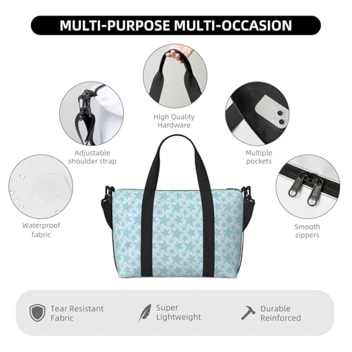Carry On Duffle Bags Overnight Weekender Bags for Women, sea star starfish Personal Item Travel Bag, Travel Essentials Sport Gym Bag for Men Women3