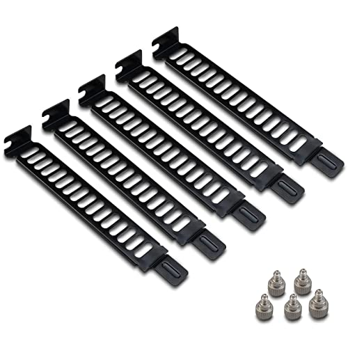 Akasa Steel Vented PCI Slot Cover Bracket | Full Profile | 5 pack | Black | AK-MX302-KT05
