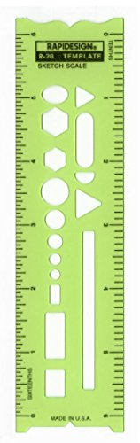Rapidesign Sketch Scale Template, 1 Each (R20) #TOP29