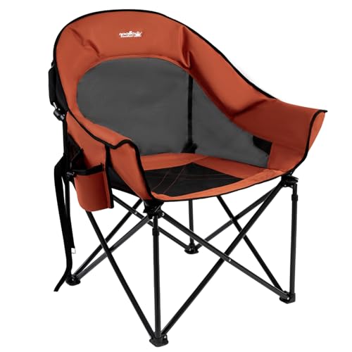 Image of XL Oversized Camping Chair, Breathable Cooling Mesh, Heavy Duty 500lbs | Comfortable & Breathable, Cool to Touch. Cup Holder, Side Pocket. Carry Bag Included. Great for Beach /Camping /Outdoor.