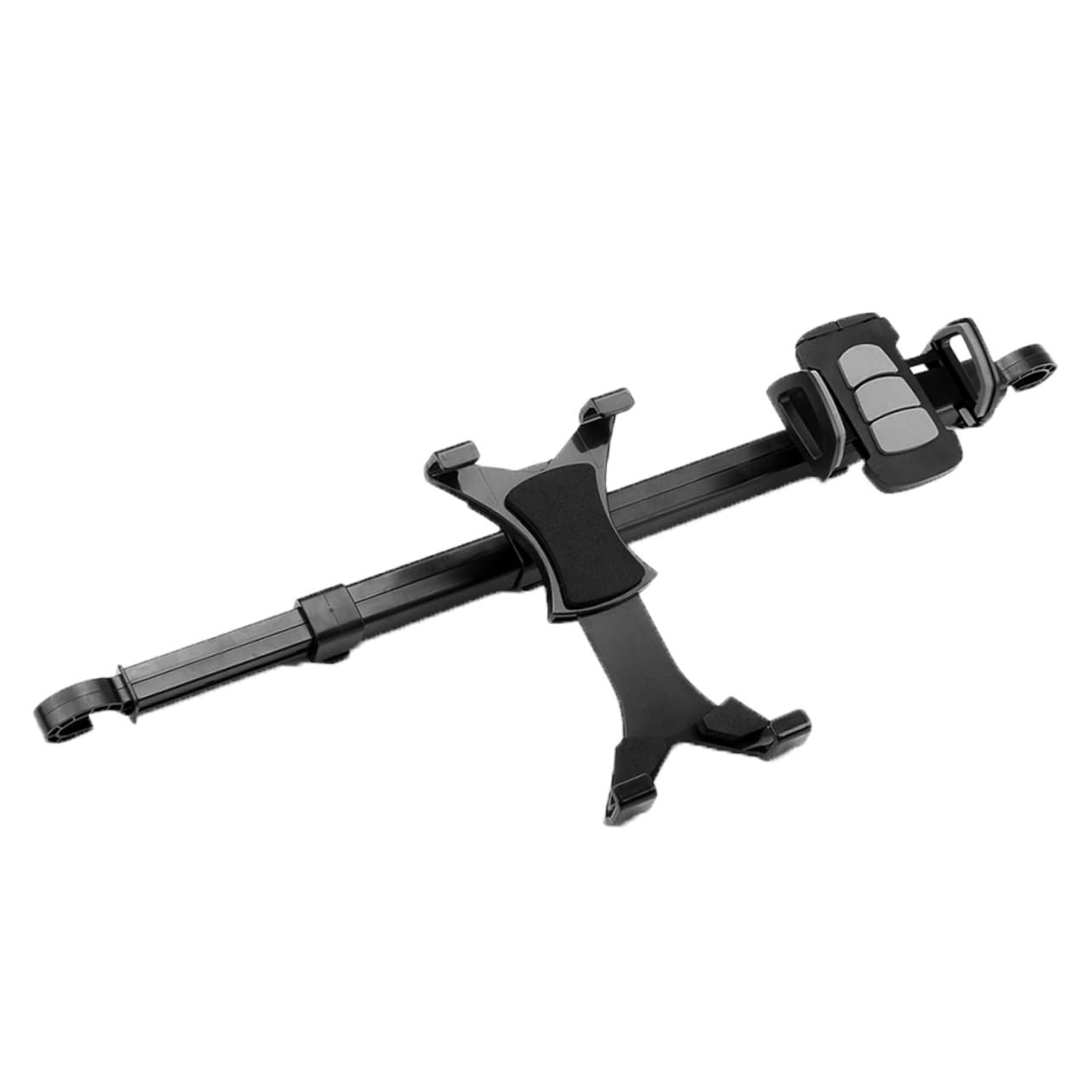 Support de Tablette et Téléphone Rotation à 360 Degrés, en Plastique Noir pour Siège Arrière de Voiture pour Jeux et Voyages en Voiture