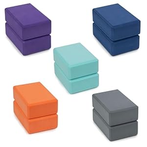 3″ Yoga Block, 10 Pack Bulk EVA Foam Yoga Blocks, Firm and Supportive Yoga Brick, Balance Foam for Stretching, Pilates, and Workout, 3″ x 6″ x 9″