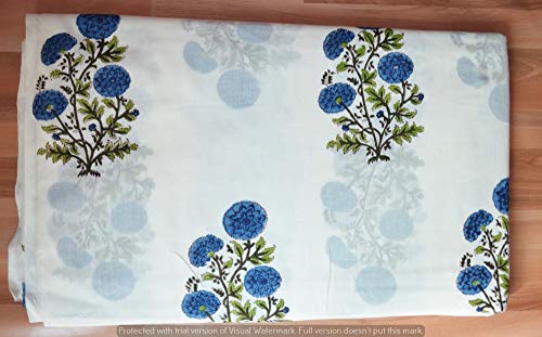 Tissu de coton imprimé indien au yard pour robe d'été et coussin, lot de 50 yards