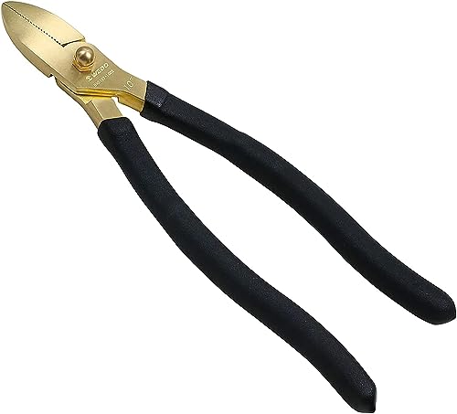 WEDO Pinze da taglio diagonale da 7, tronchesi diagonali, pinze da taglio laterali in ottone, taglierina laterale con manico antiscivolo, lunghezza 175 mm, pressofusione, resistente alla corrosione,