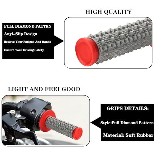 Image of 7 /8 inch Motorcycle Handlebar Grips 22mm for Apollo 125cc 250cc for Yamaha Honda Suzuki Kawasaki Dirt Pit Bike Universal ATV UTV