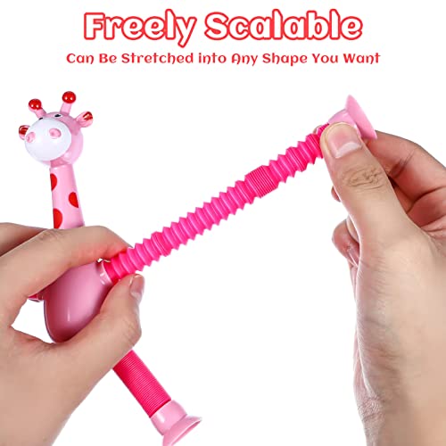 Homoyoyo 4 Pçs Brinquedo Ventosa Telescópica Girafa Brilhante Brinquedo Ventosa Telescópica Educacio