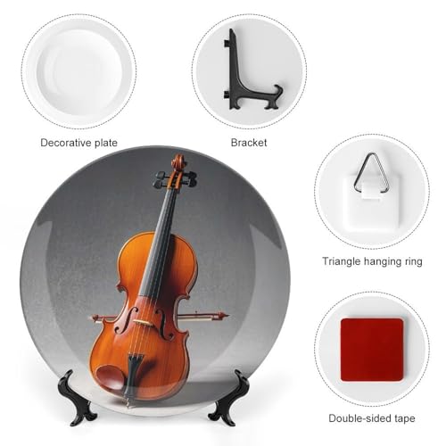 Plato decorativo de porcelana hueso Cello Model Kit 7 pulg miniatura 3