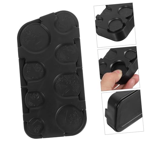 Caja organizadora de monedas compacta de plástico negra miniatura 2
