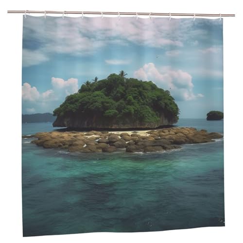 Rideaux de douche motif tortue 183x183 cm imperméable pour salle de bain - 3