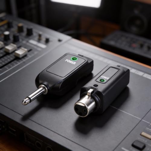 Sistema inalámbrico para micrófono 2.4G XLR, alcance estable de hasta 80 m, transmisor y receptor recargables, compatible con micrófonos dinámicos, soporte dual para presentaciones en vivo y grabación (1 en 1) miniatura 5