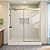 68-72 in. W x 76 in. H Single Sliding Shower Door Soft-Close with Buffer, Frameless Glass Shower Door with 3/8 in. Tempered Clear Glass, Stainless Steel Handle, Easy to Clean & Install, Brushed Gold