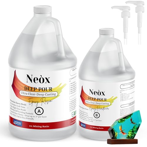 Neox Deep Pour Epoxy Resin 1.5 Gallon Kit (2:1 Ratio)
