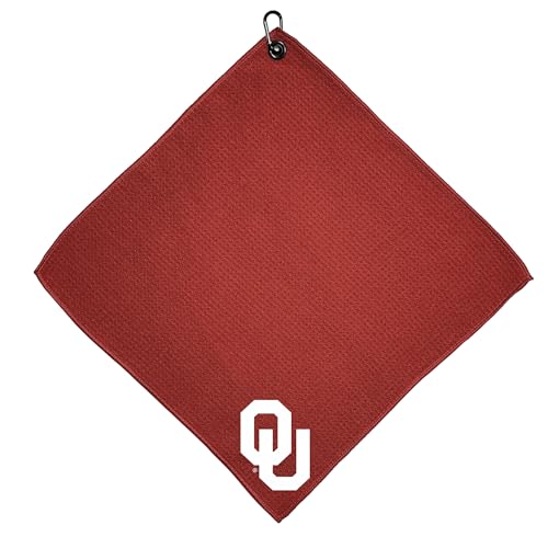Team Golf NCAA Oklahoma Sooners Microfiber Golf Towel, 15x15 (Multicolor)