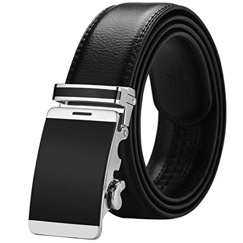 Ceinture homme moderne ADU marron foncé à crémaillère 40-62 pouces avec relief 3D