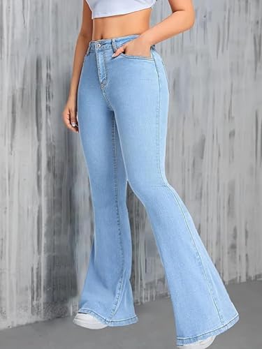 Image of ADBUCKS Women's Wide Leg Fit High Rise Jeans II Bootcut Jeans II