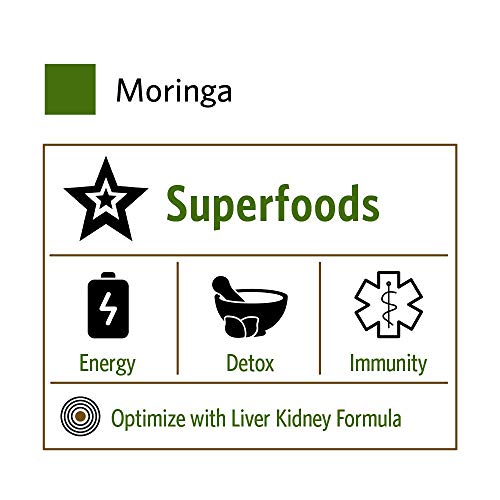 Organic India Moringa Herbal Supplement - Green Superfood, Nutrient Dense, Pure Plant Protein, Vitamin A, E, K, Iron, Calcium, Fiber, Vegan, Gluten-Free, Usda Certified Organic - 90 Capsules #TOP6