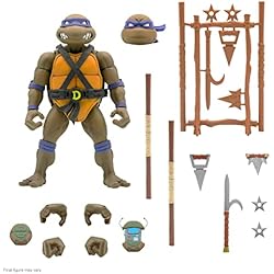 Super7 Teenage Mutant Ninja Turtles Bundle - Michelangelo, Donatello, Leonardo, and Raphael ULTIMATES! 7 in Scale Action Figure