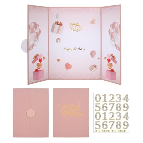 Signature Book, Foldable Happy Birthday Guest Signing Book for Parties, Autograph Messages and Special Events