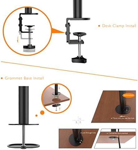 BONTEC Triple Monitor Stand for 3 Monitors 13-24 inch, Triple Arm Desk Mount for LCD LED Computer Screens Up to 10kg, VESA 75x75/100x100 with 2 Installation methods