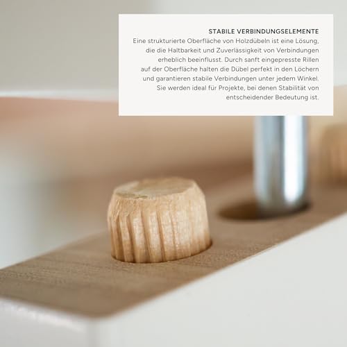 Holzdübel Estika 6 x 30 mm im Set mit 400 Stück