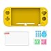 Produktbild AFAITH Ultra Slim Durable Silikonhülle Abdeckungen + Härte Qualität 9HD Hartglas Displayschutzfolie für Nintendo Switch Lite (Gelb)