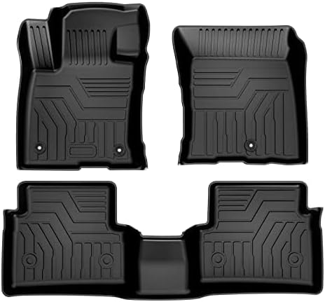 Mixsuper Custom Fit Floor Mats for Ford Bronco Sport 2025 2024 2023 2022 2021, All Weather Floor Liners Front and Rear Row Set Black