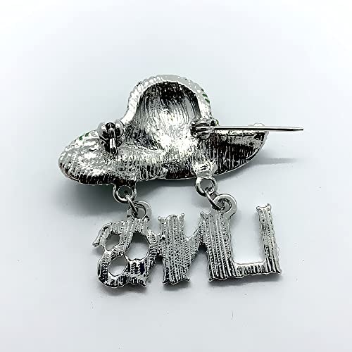 Image of Personality Green Enamel Metal Hat Pendant Hanging LINKS Rhinestone Jewelry Brooch The Links Incorporated Society