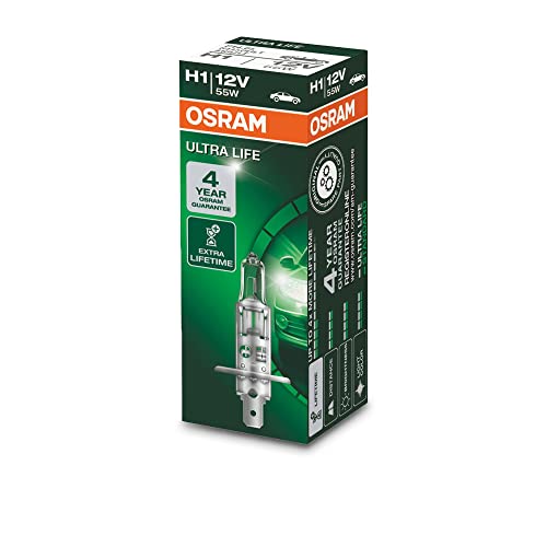 OSRAM H1 Lámpara Faro de Carretera 55W 3200K Luz Alta Halógena 64150ULT
