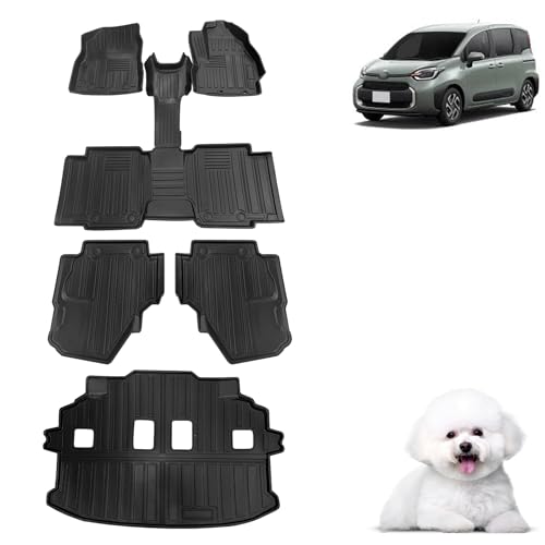 Antsvnn 「フロアマット+トランクマット」適合対応Sienta 10系 7人乗り専用 2022年8月~現行 3Dマット トヨタ新型シエンタ mxp系に適用 TPE素材 防水 滑り防止 耐汚れ カスタムパーツ 取付簡単 保護パーツ カー用品 ブラック